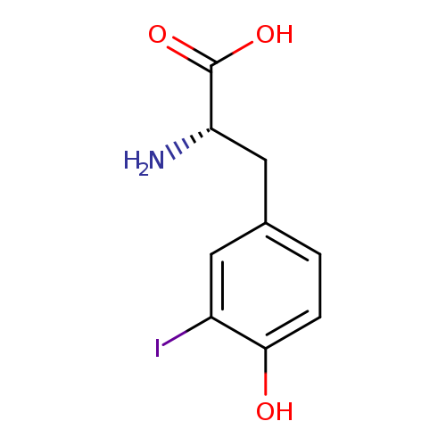 OC(=O)[C@H](Cc1ccc(c(c1)I)O)N