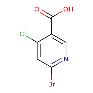 OC(=O)c1cnc(cc1Cl)Br