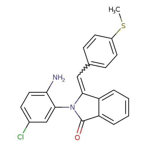 CSc1ccc(cc1)C=C1c2ccccc2C(=O)N1c1cc(Cl)ccc1N