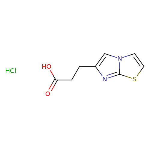 OC(=O)CCc1cn2c(n1)scc2.Cl