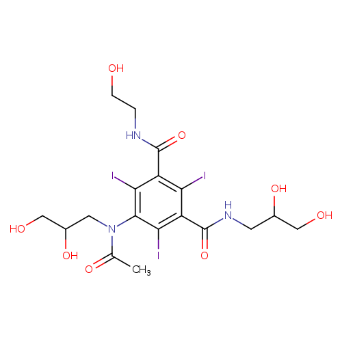 OCCNC(=O)c1c(I)c(C(=O)NCC(CO)O)c(c(c1I)N(C(=O)C)CC(CO)O)I