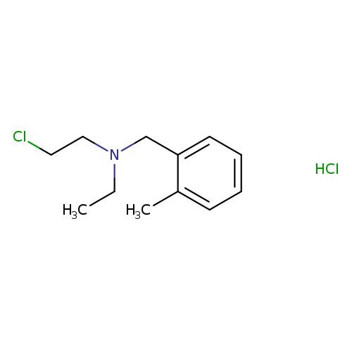 ClCCN(Cc1ccccc1C)CC.Cl