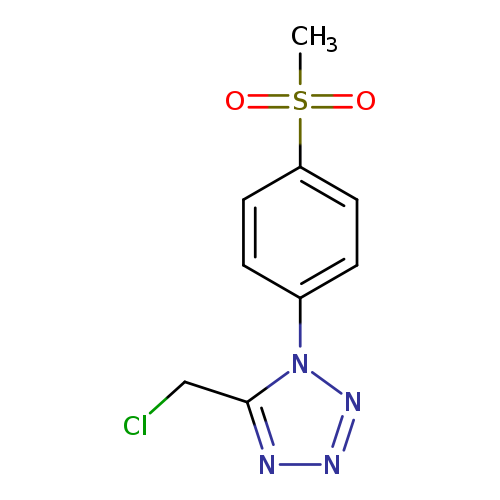 ClCc1nnnn1c1ccc(cc1)S(=O)(=O)C