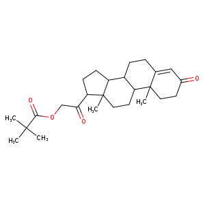 O=C1CCC2(C(=C1)CCC1C2CCC2(C1CCC2C(=O)COC(=O)C(C)(C)C)C)C
