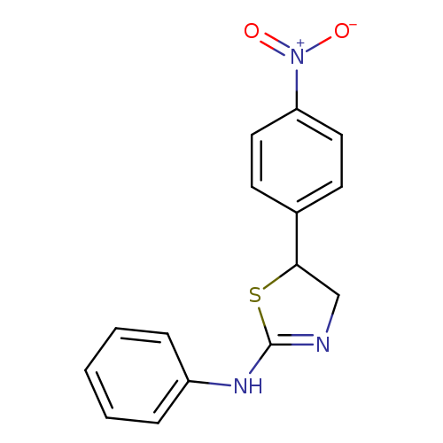 [O-][N+](=O)c1ccc(cc1)C1CN=C(S1)Nc1ccccc1