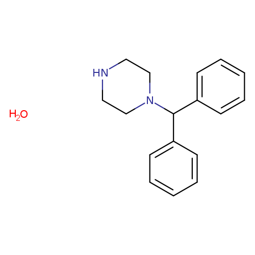 N1CCN(CC1)C(c1ccccc1)c1ccccc1.O