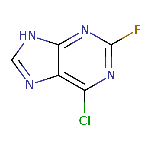 Fc1nc(Cl)c2c(n1)[nH]cn2