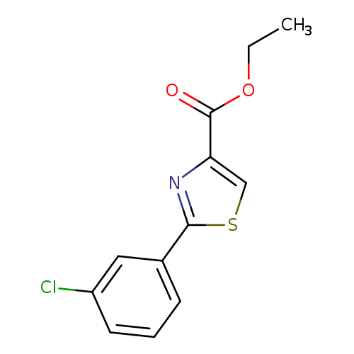 CCOC(=O)c1csc(n1)c1cccc(c1)Cl