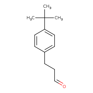 O=CCCc1ccc(cc1)C(C)(C)C