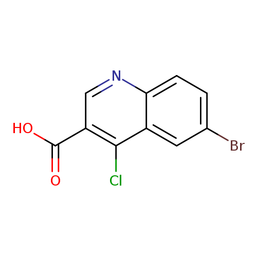Brc1ccc2c(c1)c(Cl)c(cn2)C(=O)O