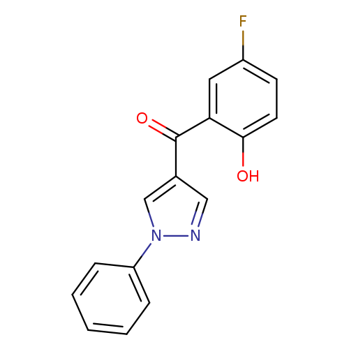 Fc1ccc(c(c1)C(=O)c1cnn(c1)c1ccccc1)O
