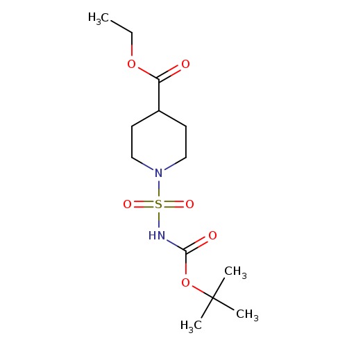 CCOC(=O)C1CCN(CC1)S(=O)(=O)NC(=O)OC(C)(C)C