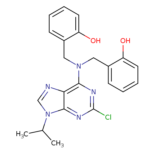 Clc1nc(N(Cc2ccccc2O)Cc2ccccc2O)c2c(n1)n(cn2)C(C)C