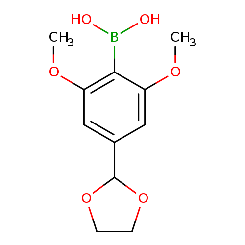 COc1cc(cc(c1B(O)O)OC)C1OCCO1