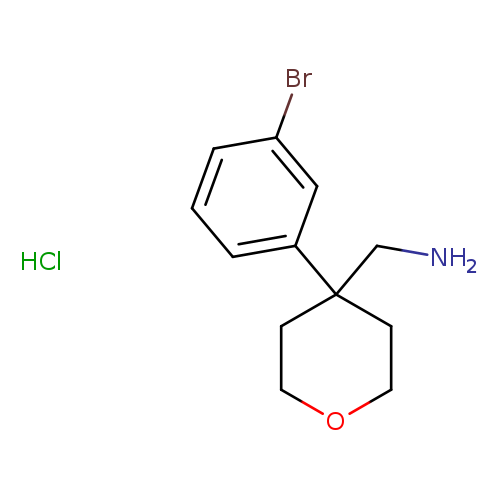 NCC1(CCOCC1)c1cccc(c1)Br.Cl