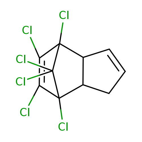 ClC1=C(Cl)C2(C(C1(Cl)C1C2CC=C1)(Cl)Cl)Cl