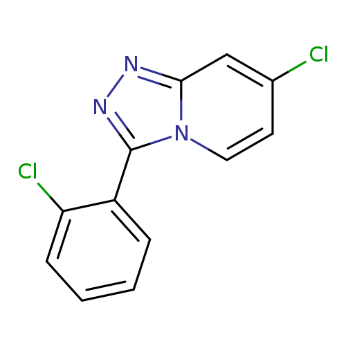 Clc1ccn2c(c1)nnc2c1ccccc1Cl