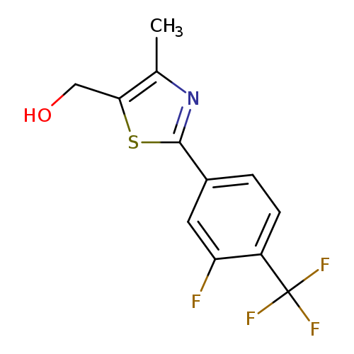 OCc1sc(nc1C)c1ccc(c(c1)F)C(F)(F)F