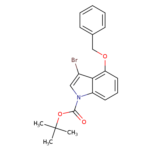 Brc1cn(c2c1c(ccc2)OCc1ccccc1)C(=O)OC(C)(C)C