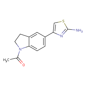 CC(=O)N1CCc2c1ccc(c2)c1csc(n1)N