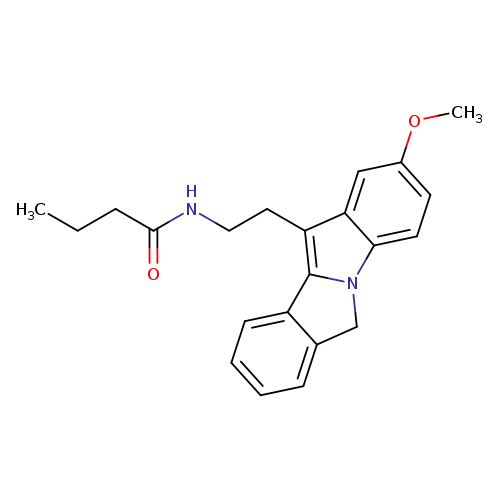 CCCC(=O)NCCc1c2c3ccccc3Cn2c2c1cc(OC)cc2