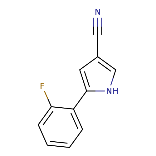 N#Cc1c[nH]c(c1)c1ccccc1F