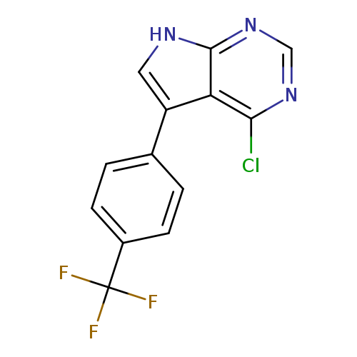 Clc1ncnc2c1c(c[nH]2)c1ccc(cc1)C(F)(F)F