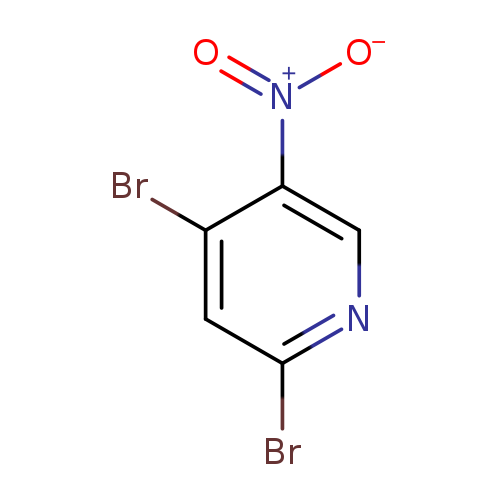 [O-][N+](=O)c1cnc(cc1Br)Br