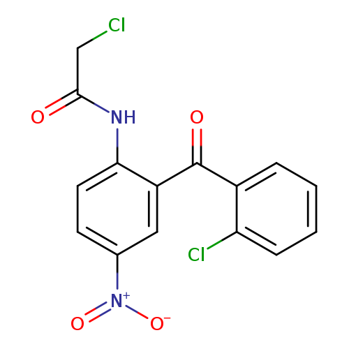 ClCC(=O)Nc1ccc(cc1C(=O)c1ccccc1Cl)[N+](=O)[O-]