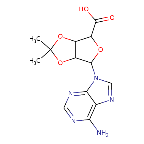 OC(=O)C1OC(C2C1OC(O2)(C)C)n1cnc2c1ncnc2N