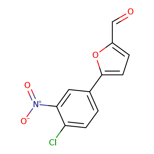 O=Cc1ccc(o1)c1ccc(c(c1)[N+](=O)[O-])Cl