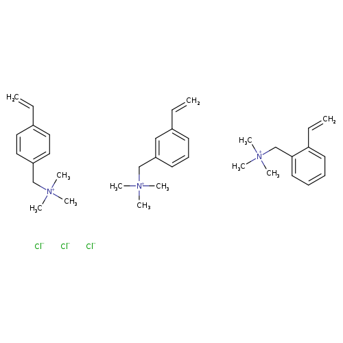C=Cc1ccccc1C[N+](C)(C)C.C=Cc1cccc(c1)C[N+](C)(C)C.C=Cc1ccc(cc1)C[N+](C)(C)C.[Cl-].[Cl-].[Cl-]