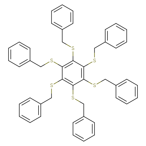 c1ccc(cc1)CSc1c(SCc2ccccc2)c(SCc2ccccc2)c(c(c1SCc1ccccc1)SCc1ccccc1)SCc1ccccc1