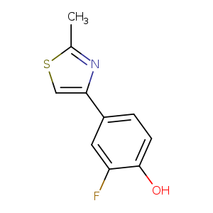 Cc1scc(n1)c1ccc(c(c1)F)O