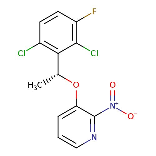 C[C@H](c1c(Cl)ccc(c1Cl)F)Oc1cccnc1[N+](=O)[O-]