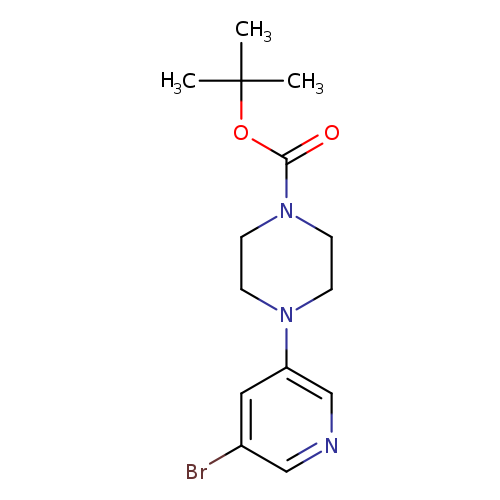 Brc1cncc(c1)N1CCN(CC1)C(=O)OC(C)(C)C