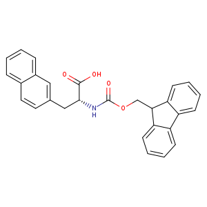 O=C(N[C@@H](C(=O)O)Cc1ccc2c(c1)cccc2)OCC1c2ccccc2c2c1cccc2