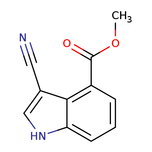 COC(=O)c1cccc2c1c(C#N)c[nH]2