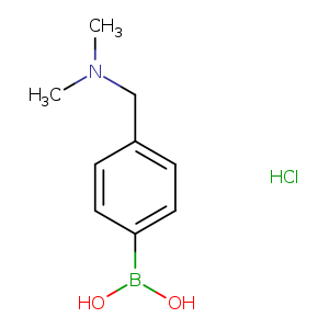 OB(c1ccc(cc1)CN(C)C)O.Cl