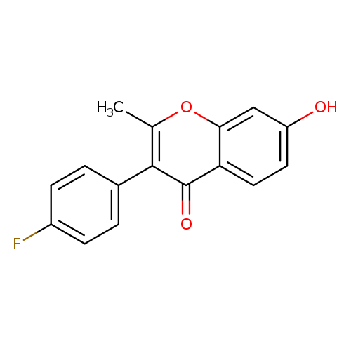 Fc1ccc(cc1)c1c(C)oc2c(c1=O)ccc(c2)O