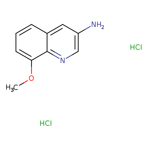 COc1cccc2c1ncc(c2)N.Cl.Cl