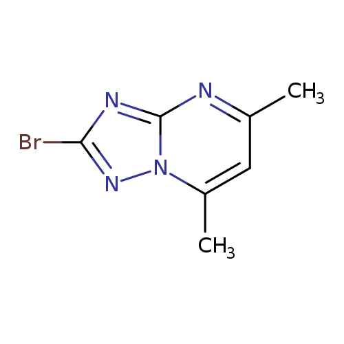 Cc1cc(C)n2c(n1)nc(n2)Br