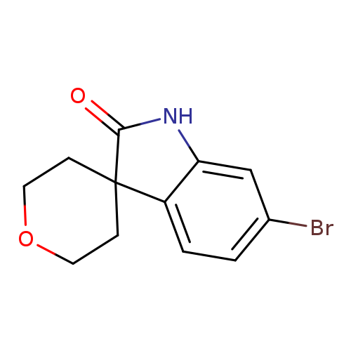 Brc1ccc2c(c1)NC(=O)C12CCOCC1