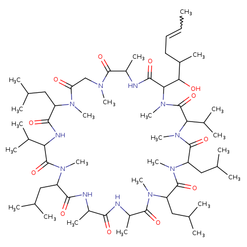 CC=CCC(C(C1C(=O)NC(C)C(=O)N(C)CC(=O)N(C)C(CC(C)C)C(=O)NC(C(C)C)C(=O)N(C)C(CC(C)C)C(=O)NC(C(=O)NC(C(=O)N(C(C(=O)N(C(C(=O)N(C(C(=O)N1C)C(C)C)C)CC(C)C)C)CC(C)C)C)C)C)O)C