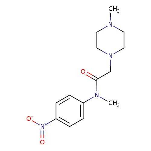 CN(c1ccc(cc1)[N+](=O)[O-])C(=O)CN1CCN(CC1)C
