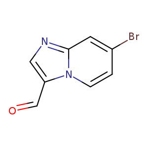 O=Cc1cnc2n1ccc(c2)Br