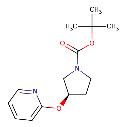 O=C(N1CC[C@H](C1)Oc1ccccn1)OC(C)(C)C