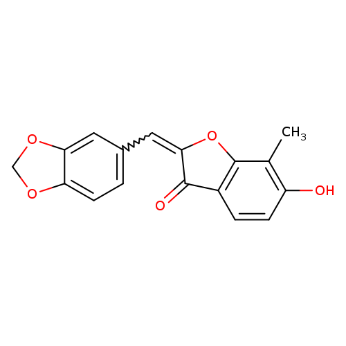 O=C1C(=Cc2ccc3c(c2)OCO3)Oc2c1ccc(c2C)O