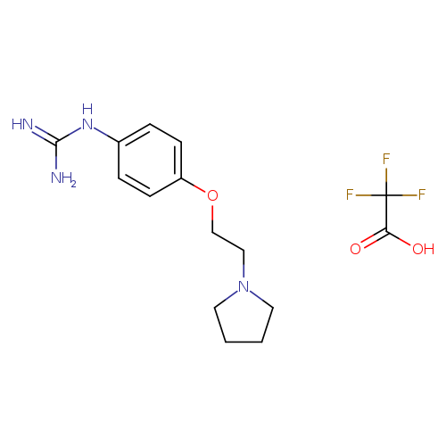 OC(=O)C(F)(F)F.NC(=N)Nc1ccc(cc1)OCCN1CCCC1