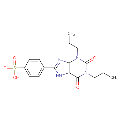 CCCn1c2nc([nH]c2c(=O)n(c1=O)CCC)c1ccc(cc1)S(=O)(=O)O